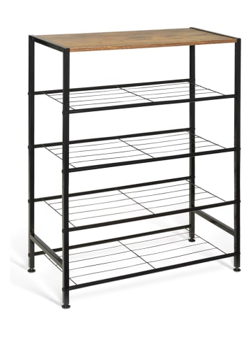 IDOMYA Essentials Schoenenkast "Elize" lichtbruin/zwart - (B)63 x (H)80 x (D)30 cm