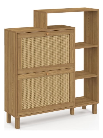 IDOMYA Essentials Schoenenkast "Erin" lichtbruin - (B)86,5 x (H)98,5 x (D)23,5 cm