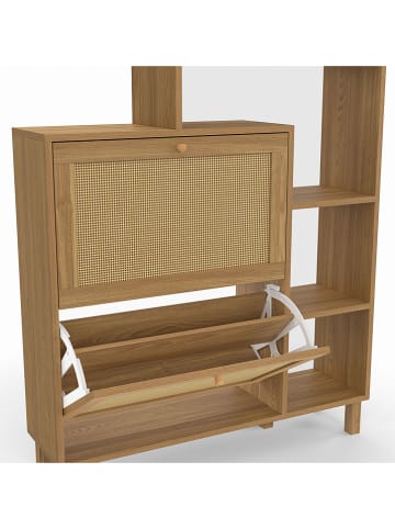 IDOMYA Essentials Schoenenkast "Erin" lichtbruin - (B)86,5 x (H)98,5 x (D)23,5 cm