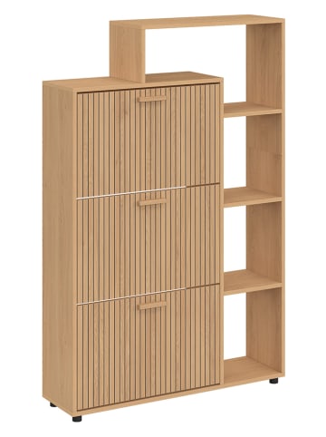 IDOMYA Factory Schoenenkast "Faustine" lichtbruin - (B)86,5 x (H)133 x (D)24 cm