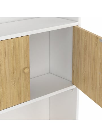 IDOMYA Essentials Toiletkast wit/lichtbruin - (B)58 x (H)178 x (D)19,5 cm