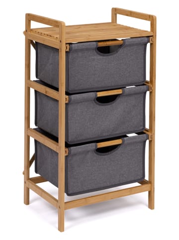 IDOMYA Essentials Badezimmerregal in Hellbraun/ Grau - (B)44 x (H)50 x (T)34 cm