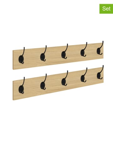 IDOMYA Essentials 2er-Set: Garderoben in Natur - (B)60 x (H)10 cm
