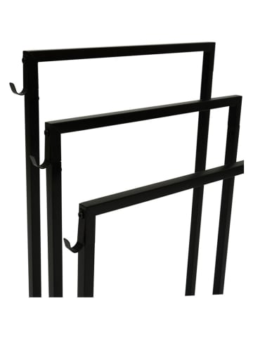 IDOMYA Essentials Wieszak w kolorze czarnym na ręczniki - 45 x 85 x 21 cm