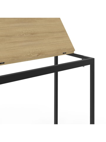 IDOMYA Factory Eetkamertafel "Memphis" beige/zwart - (B)110 x (H)75 x (D)40 cm