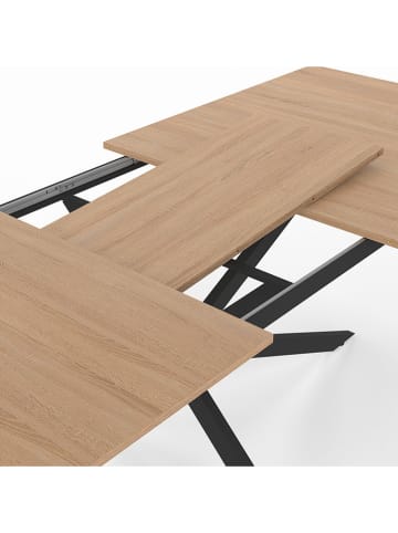 IDOMYA Essentials Esstisch "Spider" in Hellbraun/ Schwarz - (B)160 x (H)75 cm