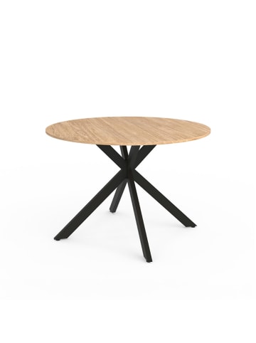 IDOMYA Factory Eetkamertafel "Soline" lichtbruin - (H)76 x Ø 110