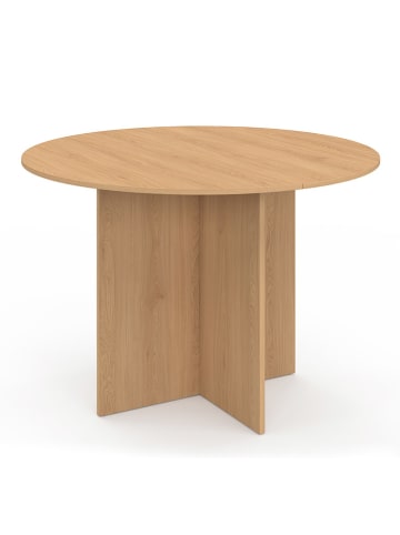 IDOMYA Factory Eettafel "Ophélia" lichtbruin - (H)75 x Ø 110 cm