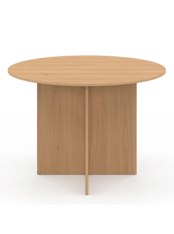 IDOMYA Factory Eettafel "Ophélia" lichtbruin - (H)75 x Ø 110 cm