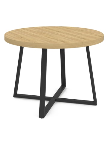 IDOMYA Factory Eettafel ''Sana'' beige/zwart - (H)75 x Ø 110 cm