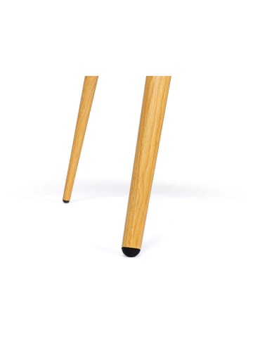 IDOMYA Factory Eetkamertafel "Sally" wit/lichtbruin - (B)120 x (H)74 x (D)80 cm