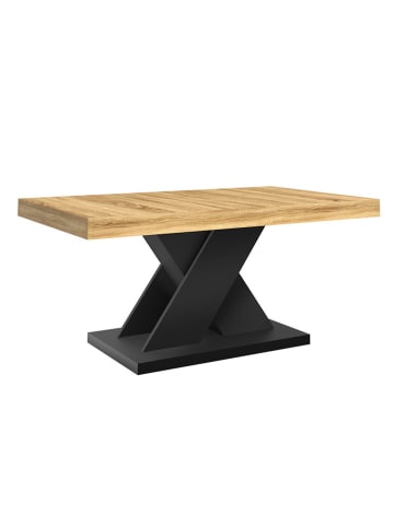 IDOMYA Factory Salontafel "Alexis" lichtbruin/zwart - (B)100 x (H)45 x (D)60 cm