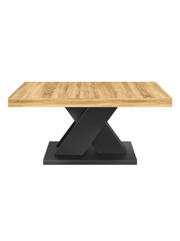 IDOMYA Factory Salontafel "Alexis" lichtbruin/zwart - (B)100 x (H)45 x (D)60 cm