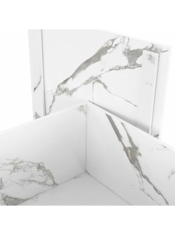 IDOMYA Factory Couchtisch in Weiß/ Grau - (B)60 x (H)35 x (T)60 cm