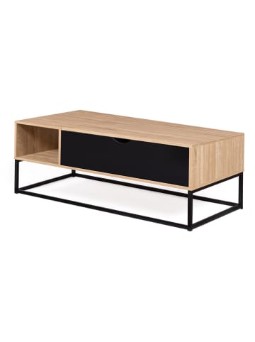 IDOMYA Essentials Couchtisch "Memphis" in Hellbraun/ Schwarz - (B)110 x (H)44,5 x (T)55 cm