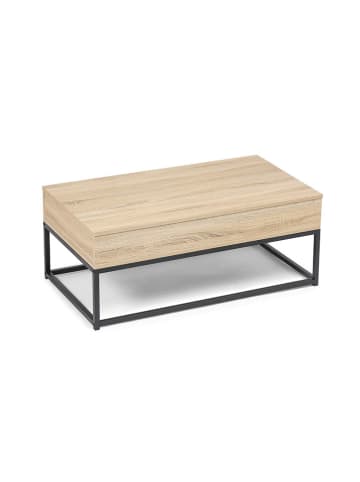 IDOMYA Factory Couchtisch "Memphis" in Hellbraun/ Schwarz - (B)100 x (H)40 x (T)55 cm