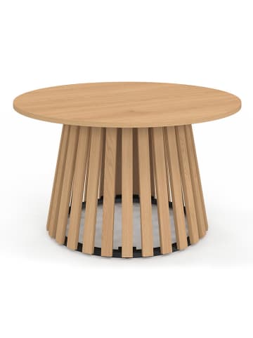 IDOMYA Factory Couchtisch "Camélia" in Hellbraun - (H)40 x Ø 70 cm