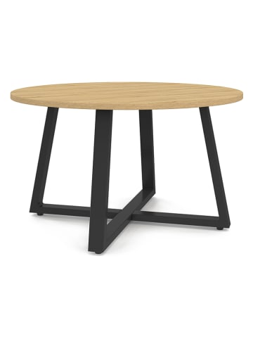 IDOMYA Factory Eettafel ''Sana'' beige/zwart - (H)83 x Ø 100 cm