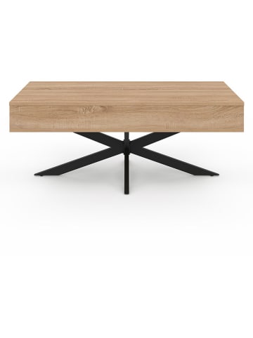 IDOMYA Essentials Couchtisch "Spider" in Hellbraun/ Schwarz - (B)100 x (H)40 x (T)50 cm