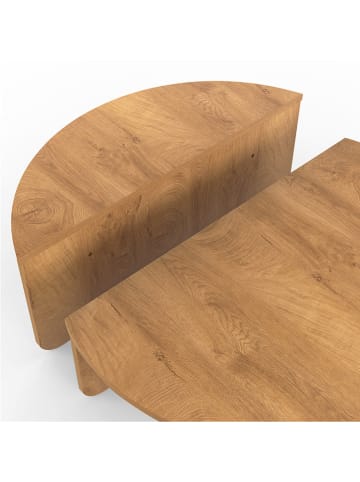 IDOMYA Factory Couchtisch in Hellbraun - (H)35 x Ø 90 cm