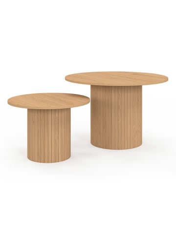 IDOMYA Factory Zweisatztisch "Alvar" in Hellbraun