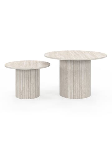 IDOMYA Factory Zweisatztisch "Alvar" in Beige