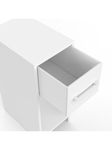 IDOMYA Essentials 2er-Set: Nachttische ''Uma'' in Weiß - (B)20 x (H)49,5 x (T)30 cm