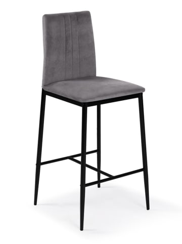 IDOMYA Factory 2er-Set: Barhocker "Jade" in Anthrazit - (B)43 x (H)100 x (T)46,5 cm