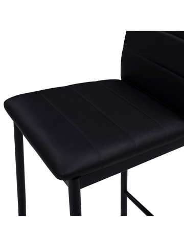 IDOMYA Factory 4er-Set: Barhocker "Regilux" in Schwarz - (B)43 x (H)100 x (T)52 cm