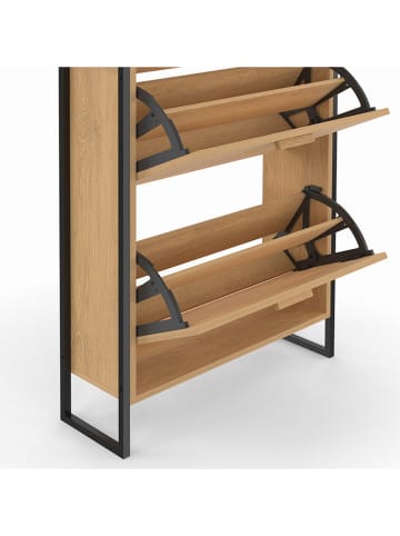 IDOMYA Essentials Garderobe "Faustine" in Hellbraun/ Schwarz - (B)63,5 x (H)180 x (T)23,5 cm