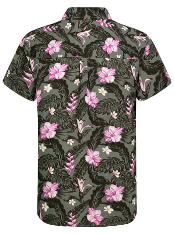 Eight2Nine Hemd in Khaki/ Schwarz/ Rosa