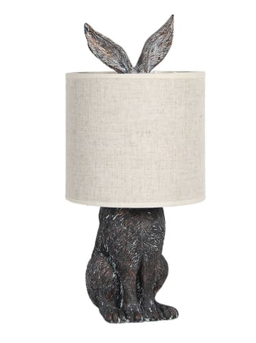 Clayre & Eef Tafellamp grijs/wit - (H)43 x Ø 20 cm