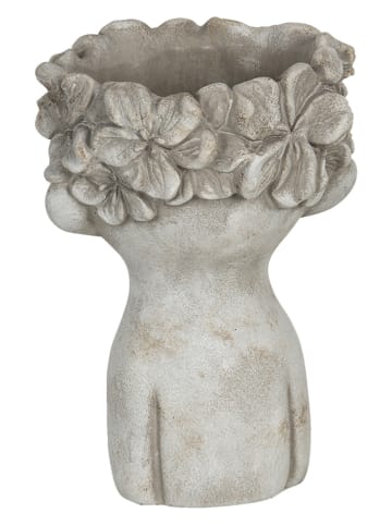 Clayre & Eef Doniczka w kolorze szarym - 11 x 18 cm