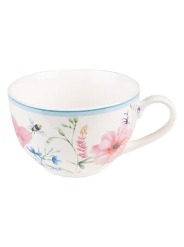 Clayre & Eef Filiżanka w kolorze kremowo-jasnoróżowym - 230 ml