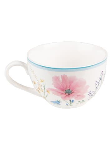 Clayre & Eef Kaffeetasse in Creme/ Rosa - 230 ml