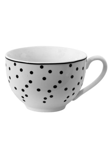 Clayre & Eef Kaffeetasse in Weiß/ Schwarz - 238 ml