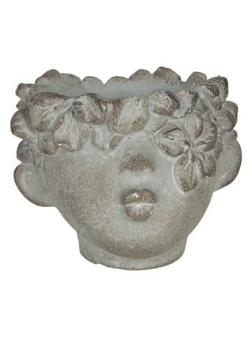 Clayre & Eef Bloempot grijs - (B)12 x (H)10 x (D)9 cm