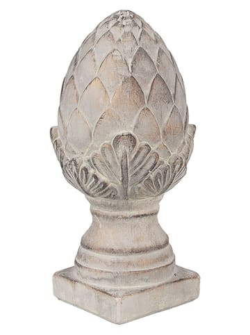 Clayre & Eef Dekoobjekt "Kiefernzapfen" in Grau - (H)26 x Ø 12 cm 