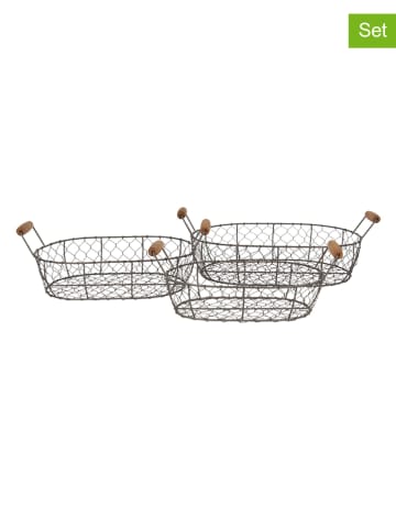 Clayre & Eef 3-delige set: manden zwart