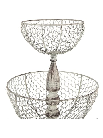 Clayre & Eef Etagère grijs - (H)44 x Ø 30 cm