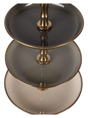 Clayre & Eef Etażerka w kolorze beżowym - 35 x Ø 18 cm