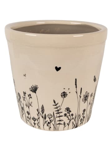 Clayre & Eef Blumentopf in Beige - (H)20 x Ø 21 cm