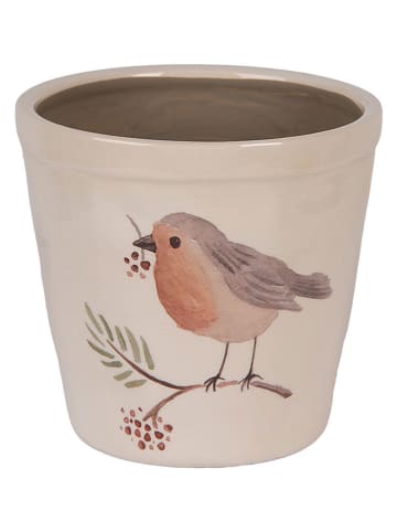 Clayre & Eef Doniczka w kolorze beżowo-pomarańczowym - wys. 14 x Ø 15 cm