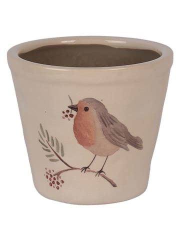 Clayre & Eef Doniczka w kolorze beżowo-pomarańczowym - wys. 11 x Ø 12 cm