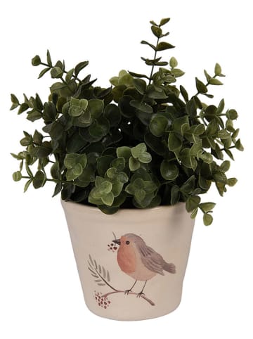 Clayre & Eef Bloempot beige/oranje - (H)11 x Ø 12 cm