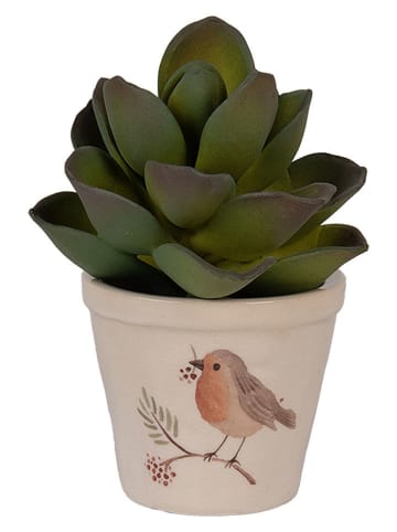 Clayre & Eef Doniczki (2 szt.) w kolorze beżowo-pomarańczowym - wys. 7 x Ø 8 cm