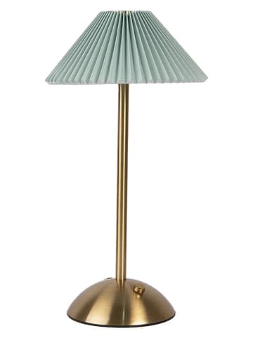 Clayre & Eef Tafellamp mintgroen/goudkleurig - (H)30 x Ø 16 cm