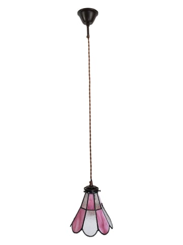 LumiLamp Lampa wisząca w kolorze biało-jasnoróżowym - wys. 115 x Ø 18 cm
