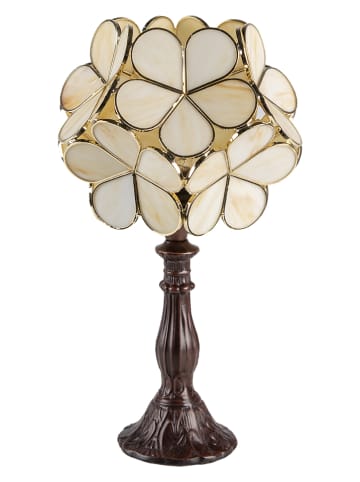 LumiLamp Tafellamp crème/bruin - (H)38 cm