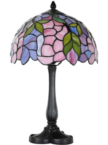Clayre & Eef Tischleuchte "Tiffany" in Rosa/ Blau - (H)50 x Ø 30 cm